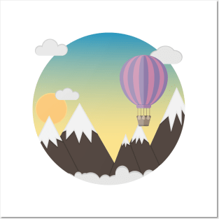 hot air balloon Posters and Art